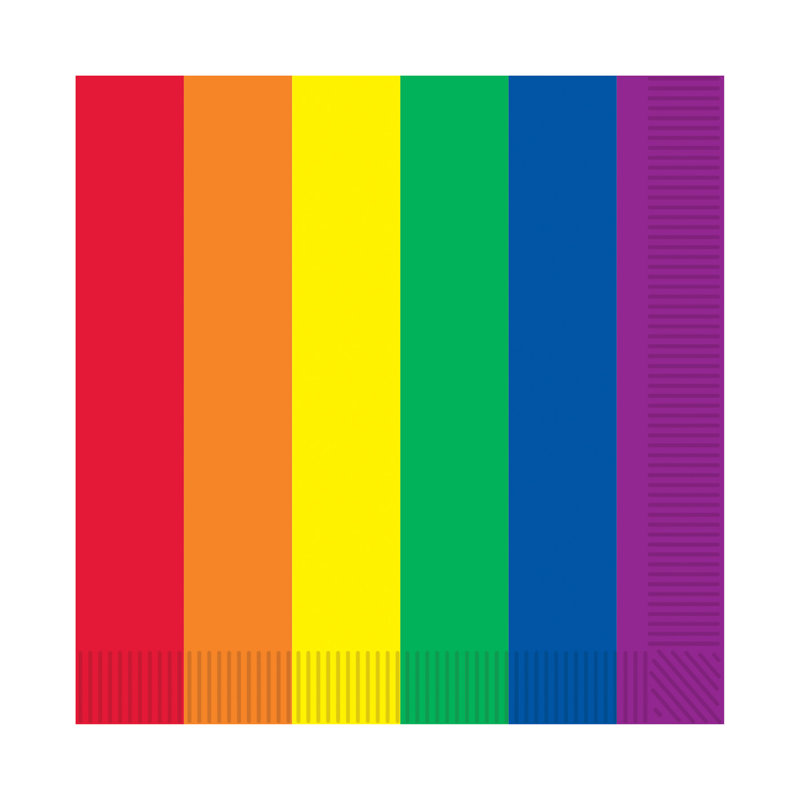 Serviettes Rainbow Beverage - paquet de 12