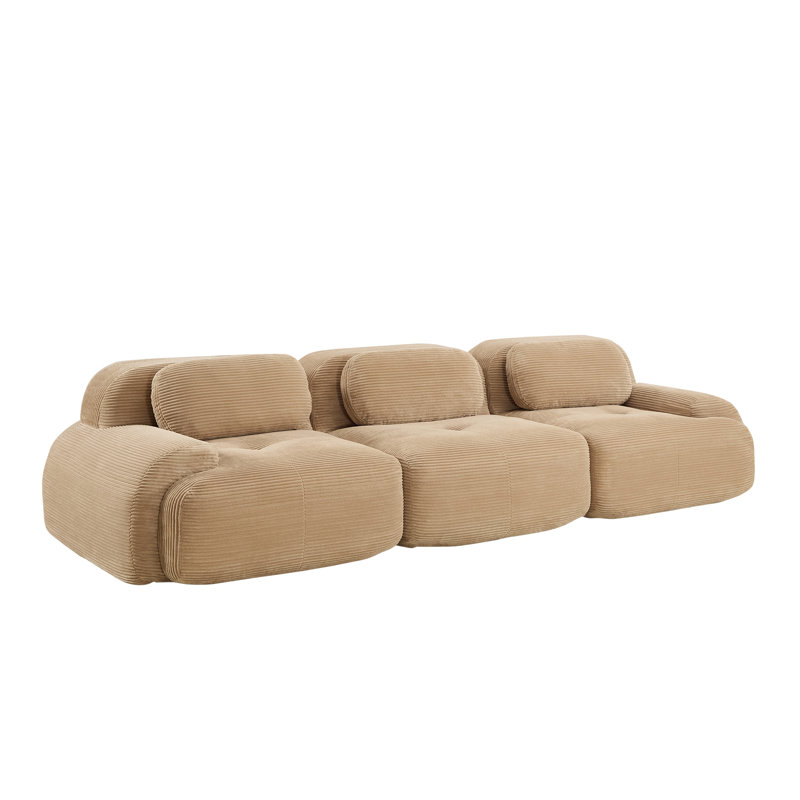 Canapé modulaire Boneless, H 27,5 po x l 116,1 po x P 27,5 po