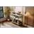 Narrow Console Table With Curved Corners, Retro Design, Top Drawer, And Open Shelf For Entryway, Hallway, And Living Room-916862837