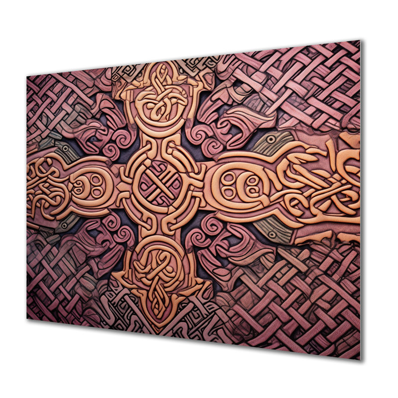 Décoration murale géométrique Celtic, Métal métal, H 16 po x l 32 po x P 1 po