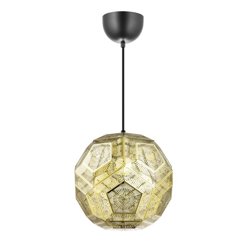 Miramontes 1 - Light Geometric Pendant, Glossy Brass