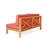 Left Corner Bench, Red - Wood And Water- Cushions For A Gorgeous Country Cabin Bench From Built With Seat Longevity