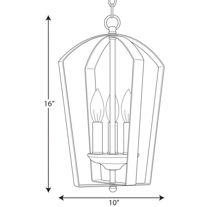 Luminaire suspendu géométrique à 3 lumières Carilynn, Nickel brossé