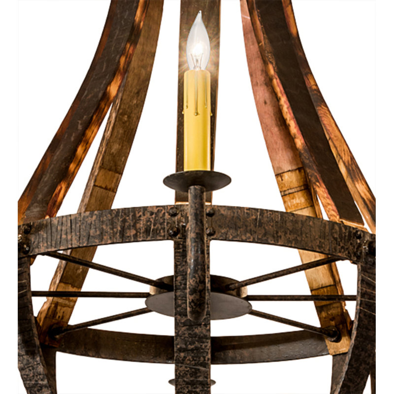 Barrel Stave 8 - Light Chandelier