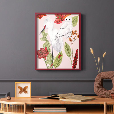 Birds in Motion III, reproduction encadrée - bois massif