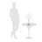 Sarriah Modern Stick Accent Table Lamp with Pull Chain and White Fabric Shade, Brushed Steel-2122486624