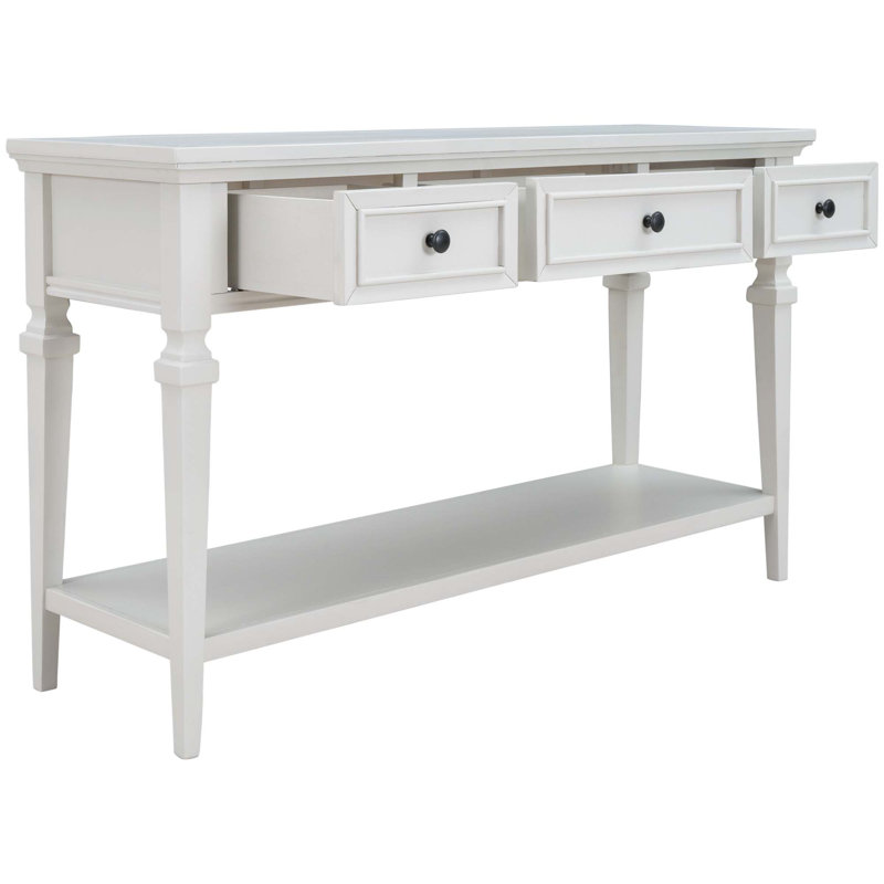 Classic Retro Style Console Table With Three Top Drawers And Open Style Bottom Shelf,entryway table,sofa table,entry table