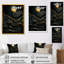 Or et minimalisme Moolight Fever III - Paysage abstrait, art mural-186279054-153089969