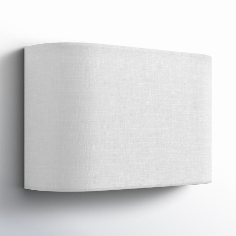 Tosha Steel LED Flush Mounted Sconce, White Linen