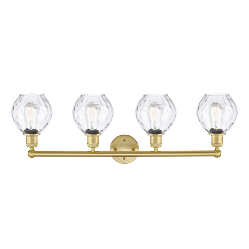 Éclairage pour meuble-lavabo 4 lumières 33 pouces Oceanne, Or satiné