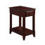 Table de bout rectangulaire en bois avec rangement de style transitionnel Bhairavi-118803030-48191510