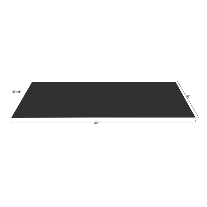Midnight Black Vinyl Pet Floor Protector for Indoor and Outdoor Use