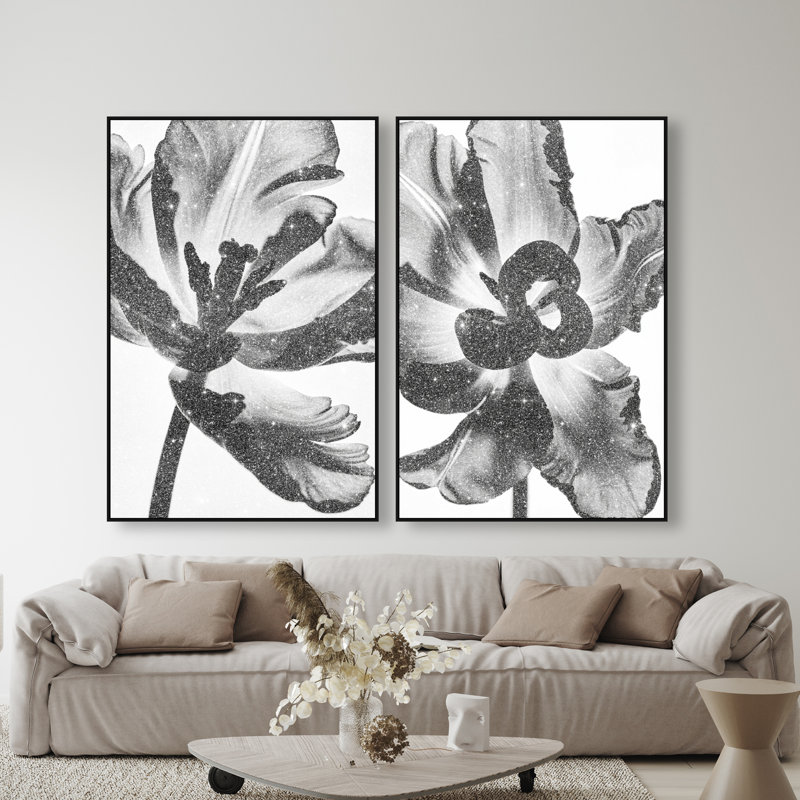 Close Up Set Set by Oliver Gal, 55" H x 37" W, Black Floater Frame