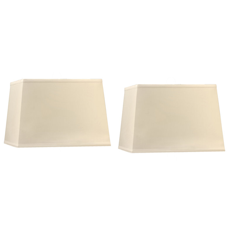 Abat-jour carré en lin 14 po (araignée) beige clair