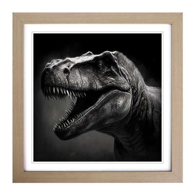 Tyrannosaurus Rex Drawing - Framed Print