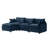 Spacious Modular Sofas, Chenille Upholstered Comfort, Blue L-shaped Home Style