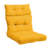 2Ps Waterproof High-Back Chair Cushion With Non-Slip Belt, Broken Foam And Cotton Filling, Suitable For Indoor/Outdoor Garden Furniture.-15660939