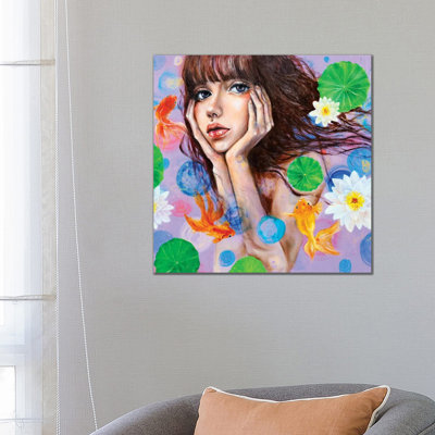 Thinking Of You by Eury Kim - Wrapped Canvas Painting