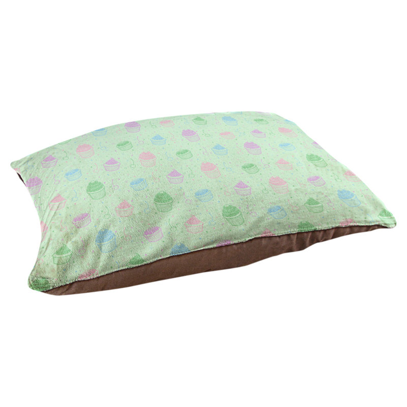 Coussin stylisé pour chat pastel petits gâteaux Byrge, L 17 po x l 52 po, Sauge