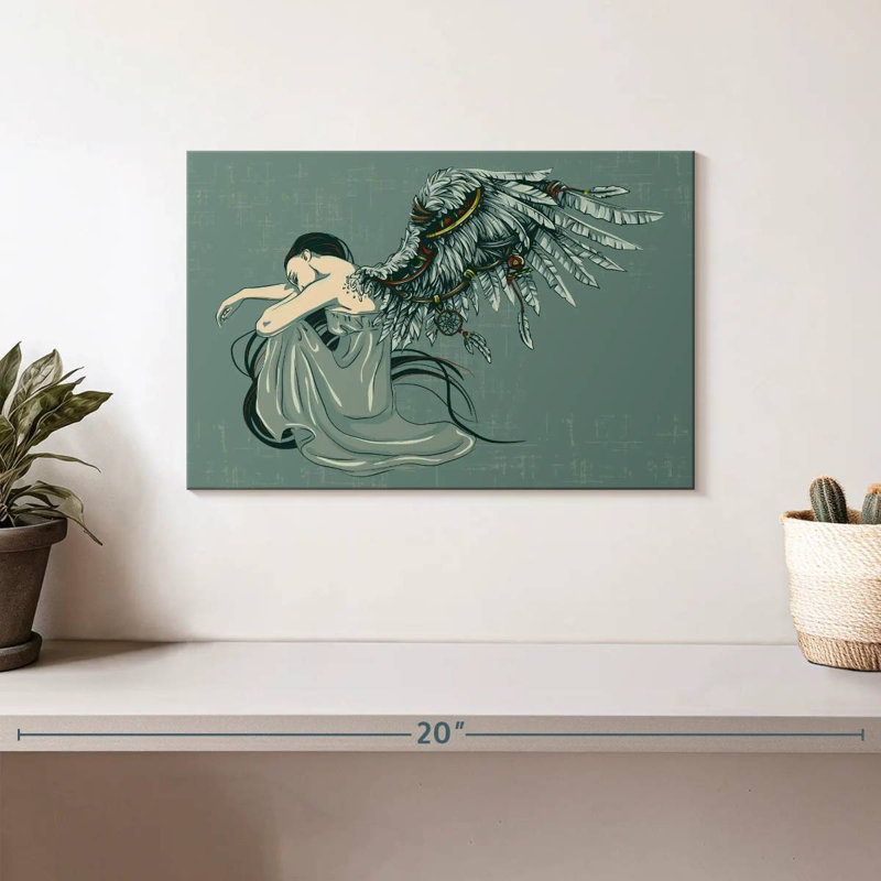 Leisha Tribal Angel, 8" H x 12" W