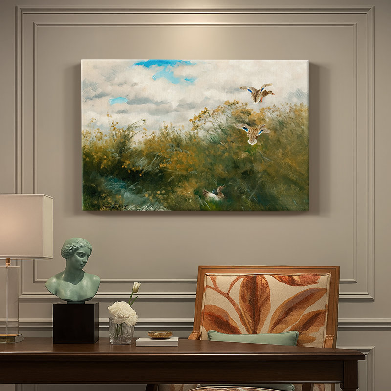 «Mallards in Flight» par Bruno Liljefors, 24 x 36