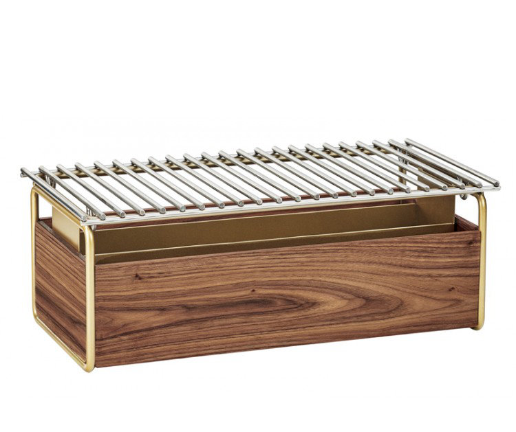 Chafer Mid-Century - 12 po x 22 po, Laiton