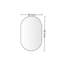 Miroir mural ovale en métal noir-878369795