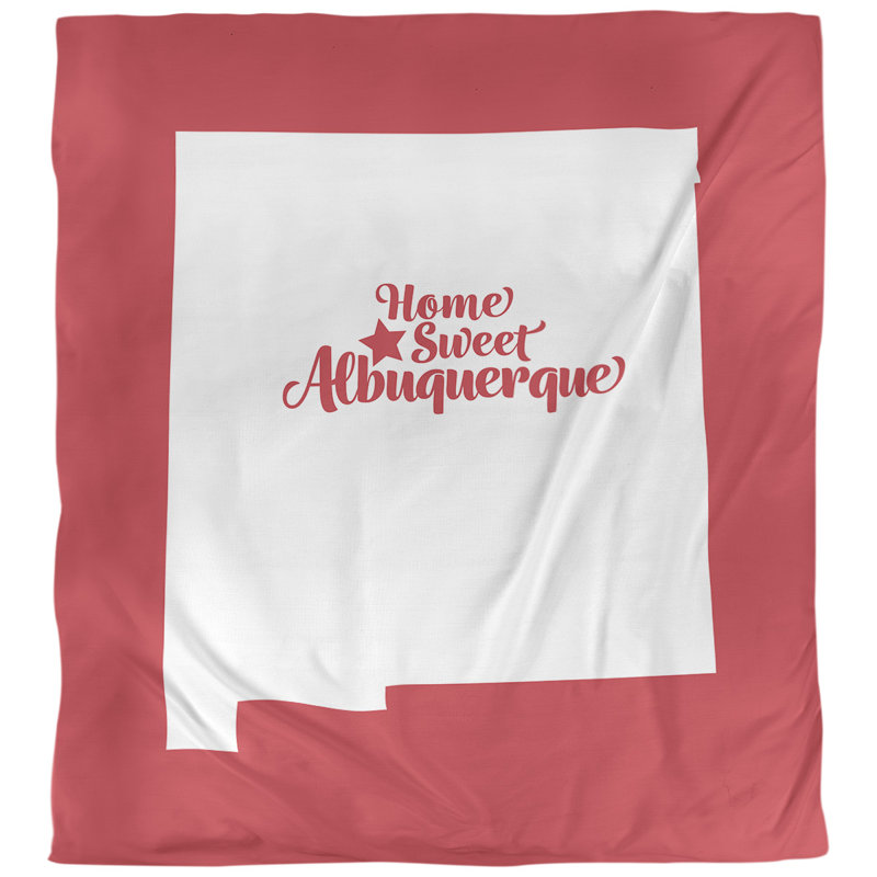 Housse de couette new mexico albuquerque, Polyester brossé, Rouge