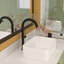 Lavabo vasque en céramique blanche 16 po x 12 po pour salle de bain - moderne, teinté, comptoir blanc moderne, installation