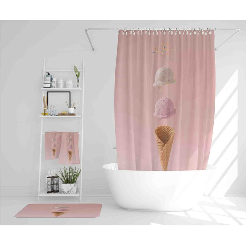 Nazmaa Polyester Shower Curtain Set