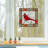 11"H Cardinal Stained Glass Window Panel