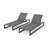 2 Chaise Lounge - Breathable Mesh, Aluminum, Garden Relax Zone Outdoor Mesh Seats,