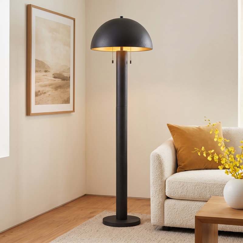 Derinda Parise Floor Lamp, Black