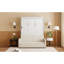 Lit double blanc avec coussin et lit - Fusion, espace pour, rangement simple, l 65,6 po x L 83,1 po, H 83,6 po, élément mural idéal pour une vie en appartement idéale