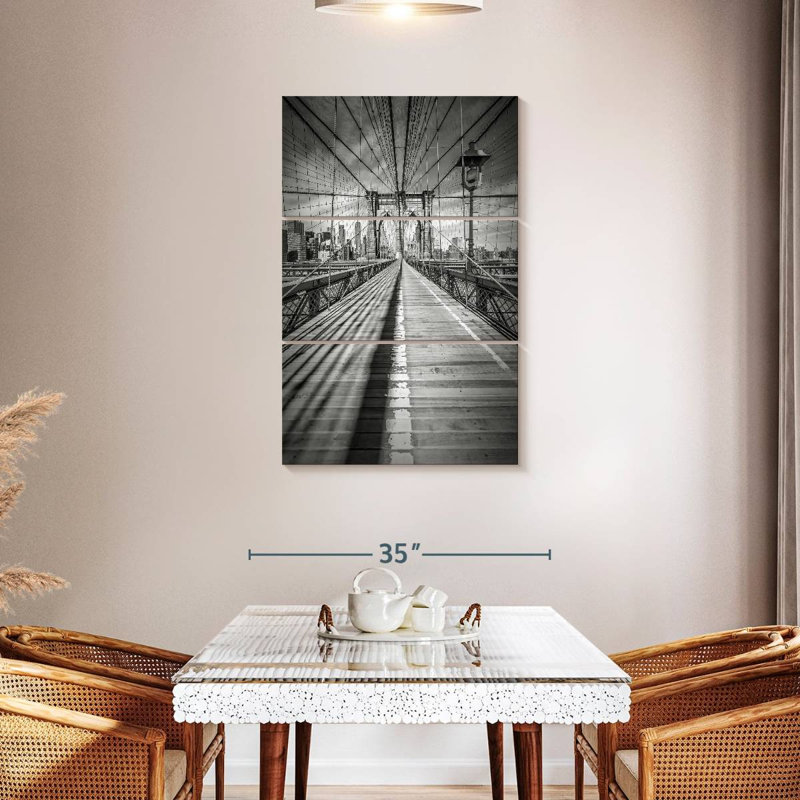 Lilie Brooklyn Bridge Shadow, 45" H x 28" W