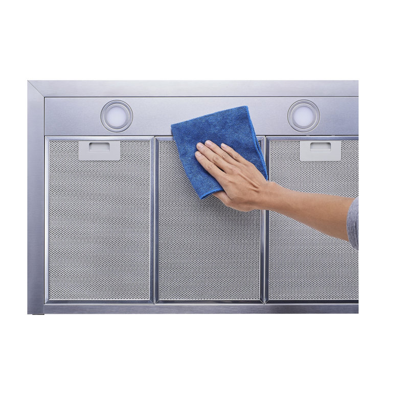  Hotte murale convertible 104 pouces en acier inoxydable avec filtre inclus 30 pouces 600 CFM 104