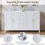 Meuble-lavabo moderne Kensington de 149 cm (58,7 po) avec 4 tiroirs, 2 armoires à double porte et quincaillerie à fermeture amortie