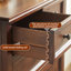 Armoire d'appoint en bois massif brun noisette