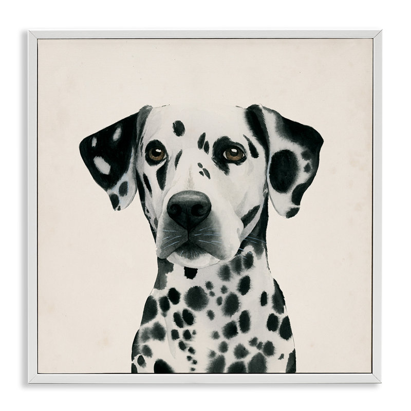 Art traditionnel giclée par Dalmatien traditionnel par Grace Popp, Giclée encadrée blanc bord de mer, H 12 po x l 12 po