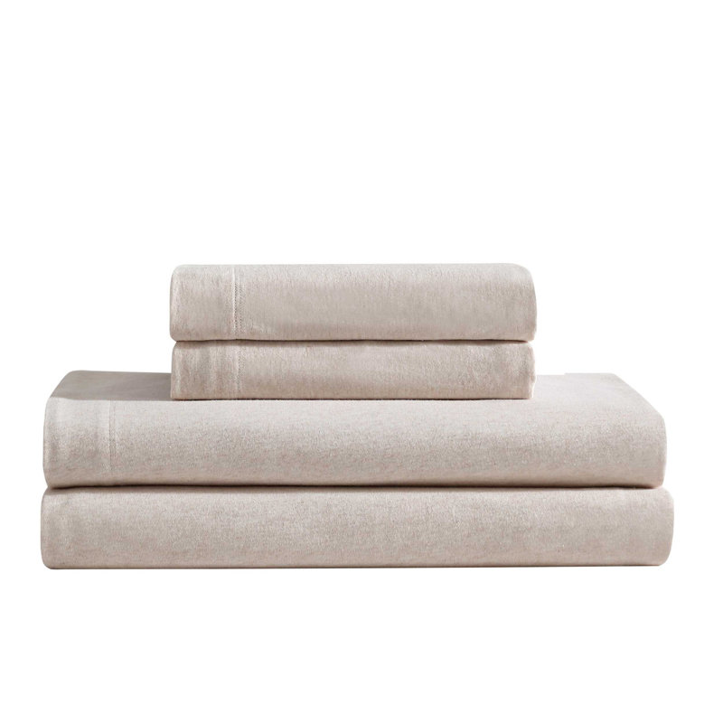 Calvin Klein Modern Cotton Melange 4 Piece Sheet Set, Twin Sheet Set + 1 Standard Pillowcase, Pink