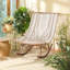 Chaise berçante moderne en rotin