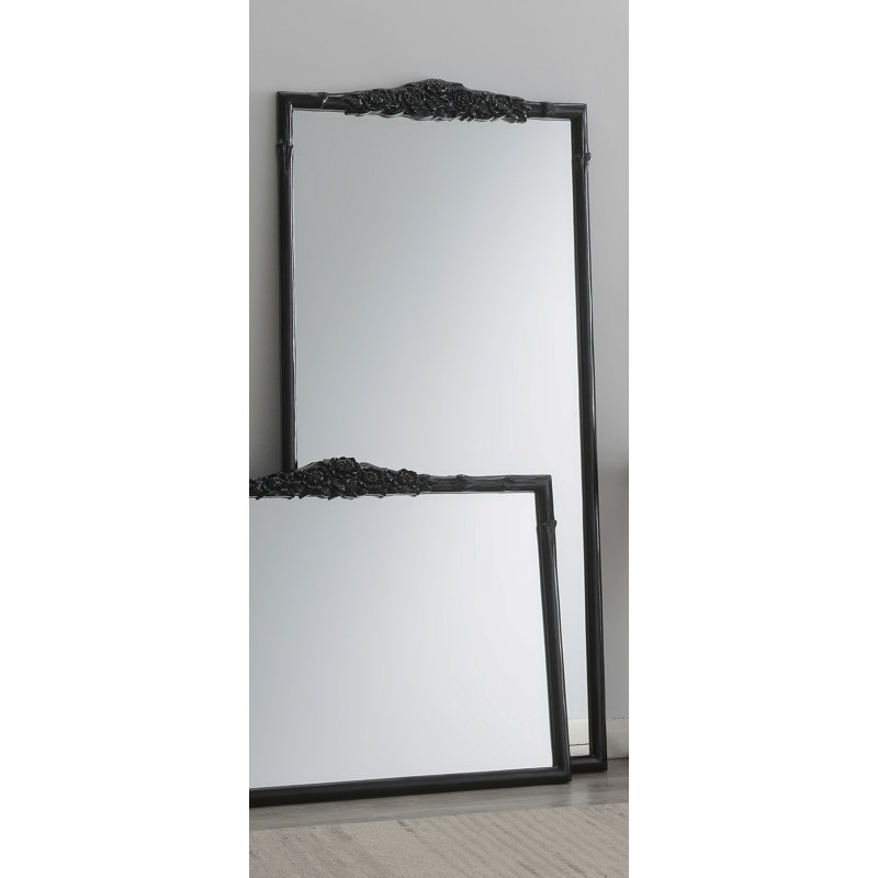 Miroir mural Aruther, Noir lustré, 30 po x 40 po