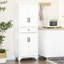 Armoire de cuisine de 67 po de hauteur, 4 portes avec tiroir et tablettes réglables en blanc pour la salle à manger - Maximisez votre espace de rangement