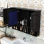 Armoire de toilette murale avec rangement ouvert et tablettes réglables-1927360932