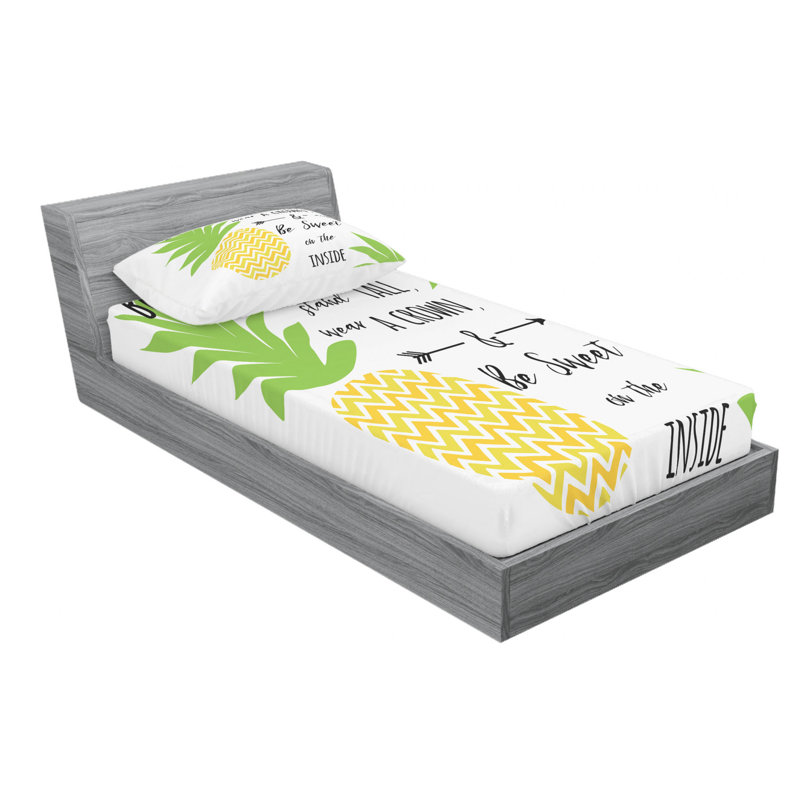 Drap-housse en microfibre Beach Saying, Drap-housse simple TG