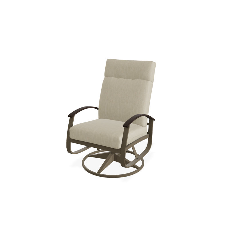 Chaise de patio pivotante avec coussins Askar, Bois de plage texturé, Husky, Kona P10