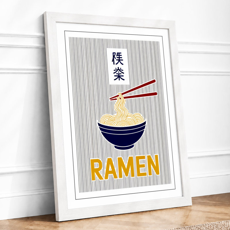 Ramen Bowl Typography Modern - Print, A4 - 29.7 x 21.0 cm, White