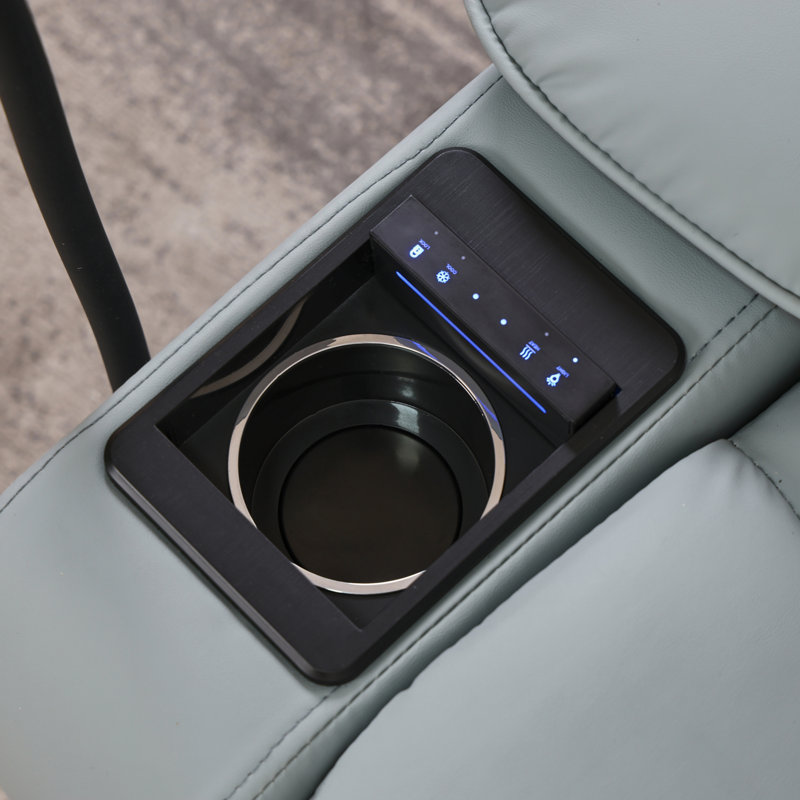 Power Nursery Recliner With Heat & Lumbar Support,  Swivel Gliders With Adjustable Armrests, Rocking Chair With Smart Cup Holder & Wireless Charging Stand For Nursing