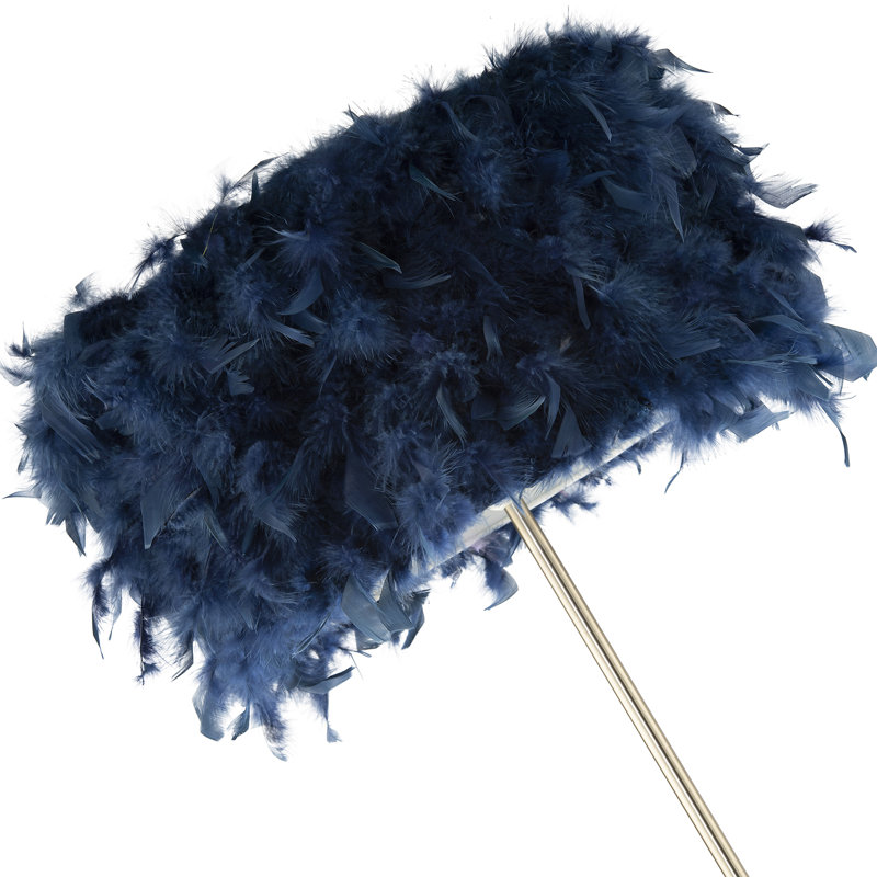 150cm Brushed Column Floor Lamp, Blue
