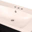 Meuble-lavabo noir 30 po avec lavabo simple, meuble-lavabo encastré, 2 portes et un tiroir